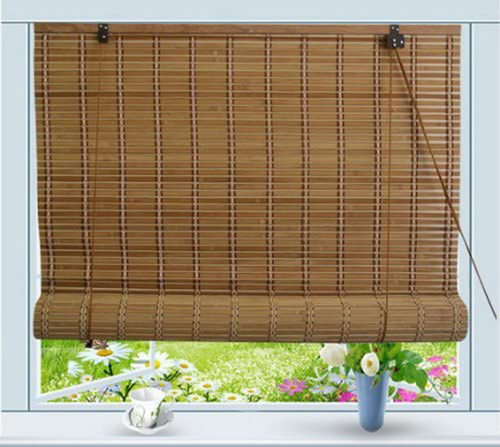 Bamboo blind roll up